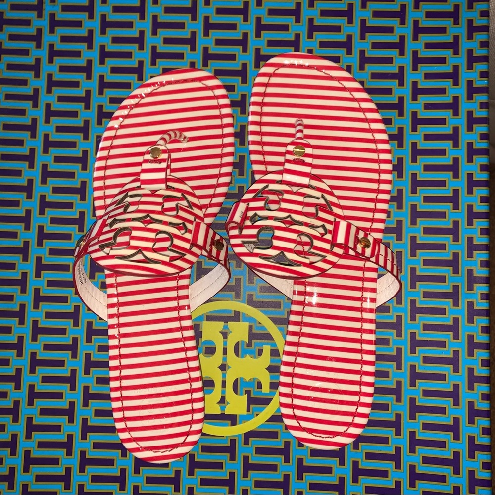 Tory Burch Miller Nautical Stripe Sandal